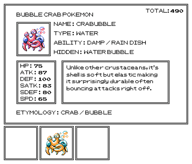 Trying to make some fakemon in the official style.