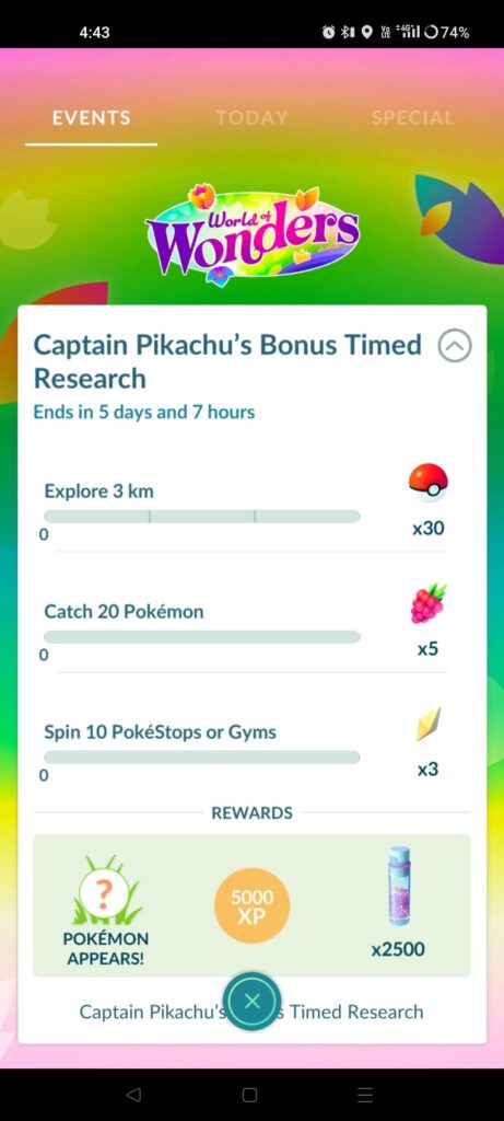 New timed reserch related to capitan Pikachu  Use code CAPTAINPIKACHU