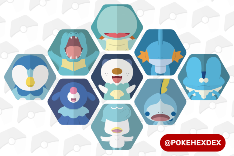 Rounding off the starter trios, here is my design for the water-types! Which of these 'mons is your #1 go-to?
