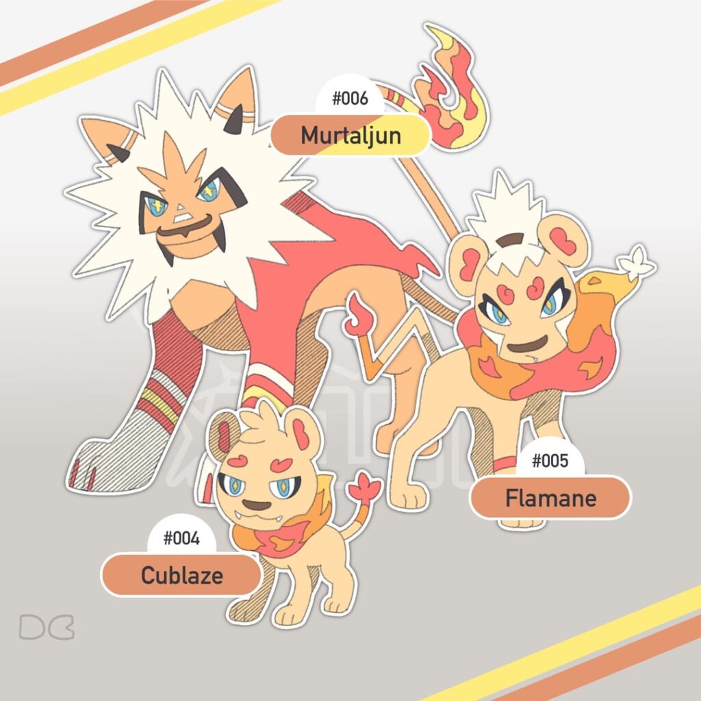 The fire type starter for my Maltese Inspired Fakemon Region!