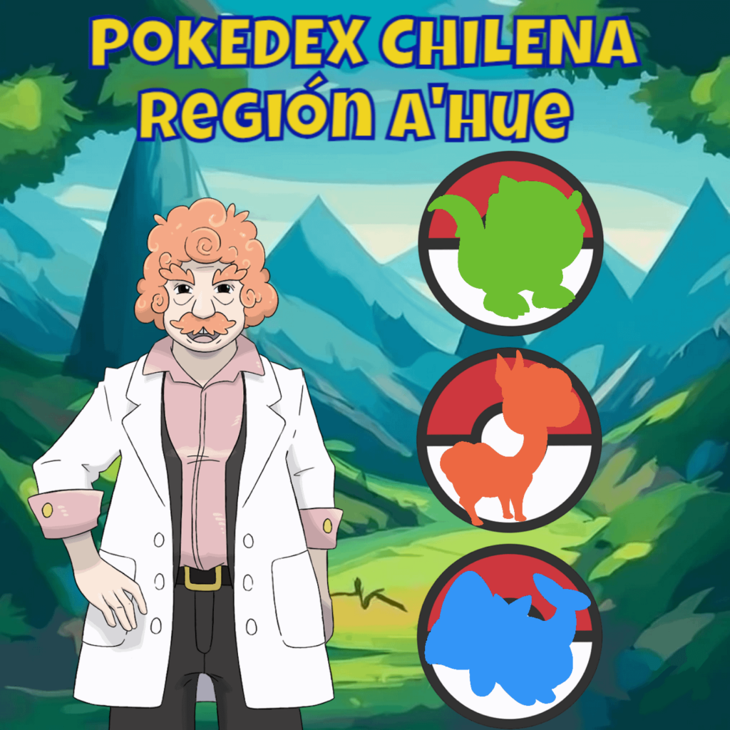 Professor Sarro invites you to meet the silhouettes of the StarterPokémon of the A'hue Region, inspired by the country of Chile