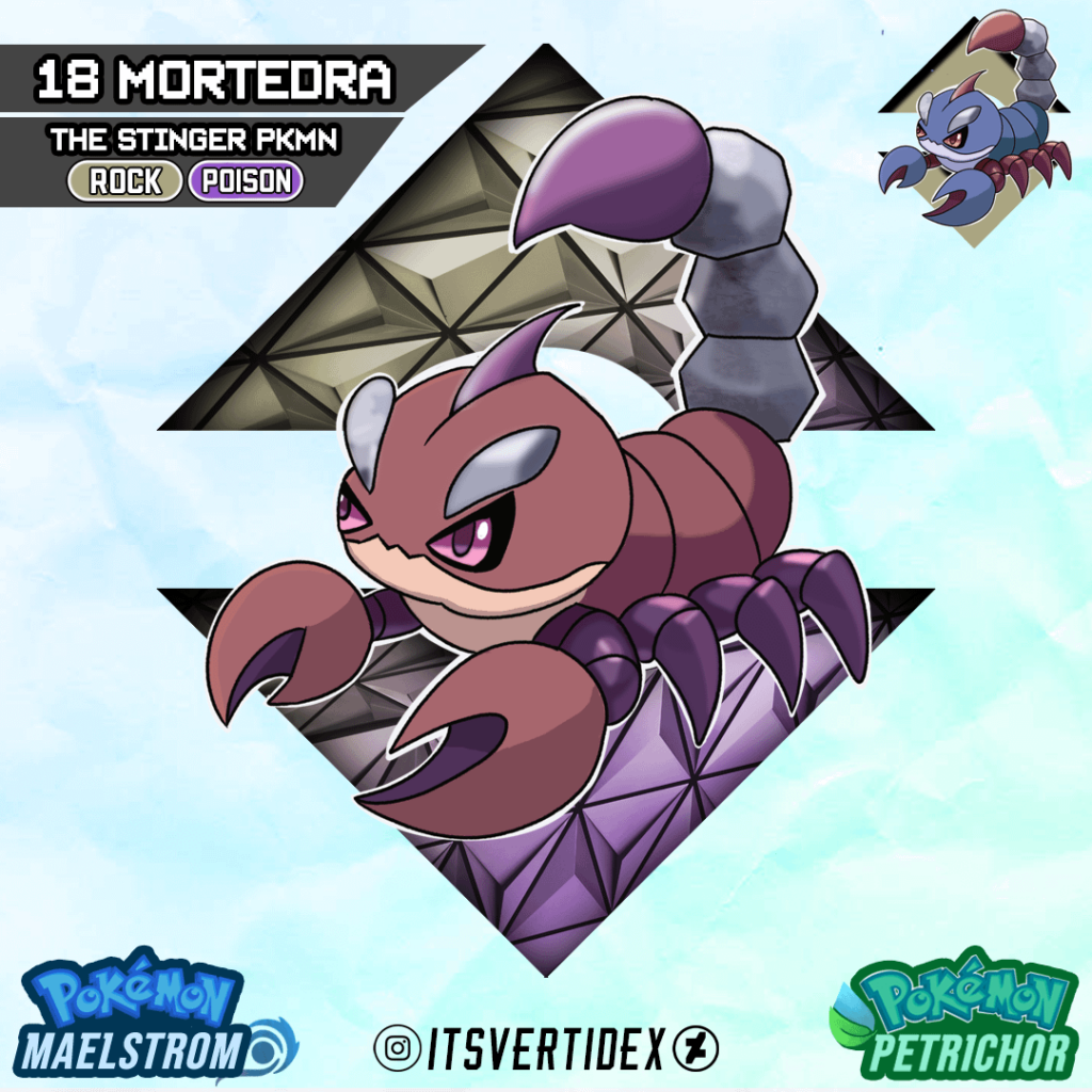 Meet Mortedra, the stinger pokemon of the Suldana Region!