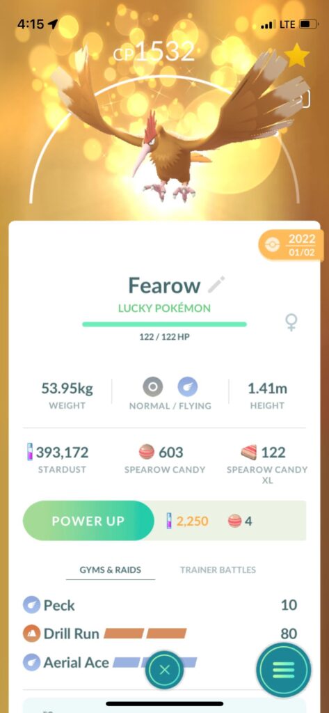 What’s your first lucky pokemon?