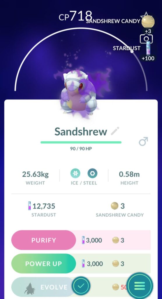 I caught me a shiny Sandshrew!