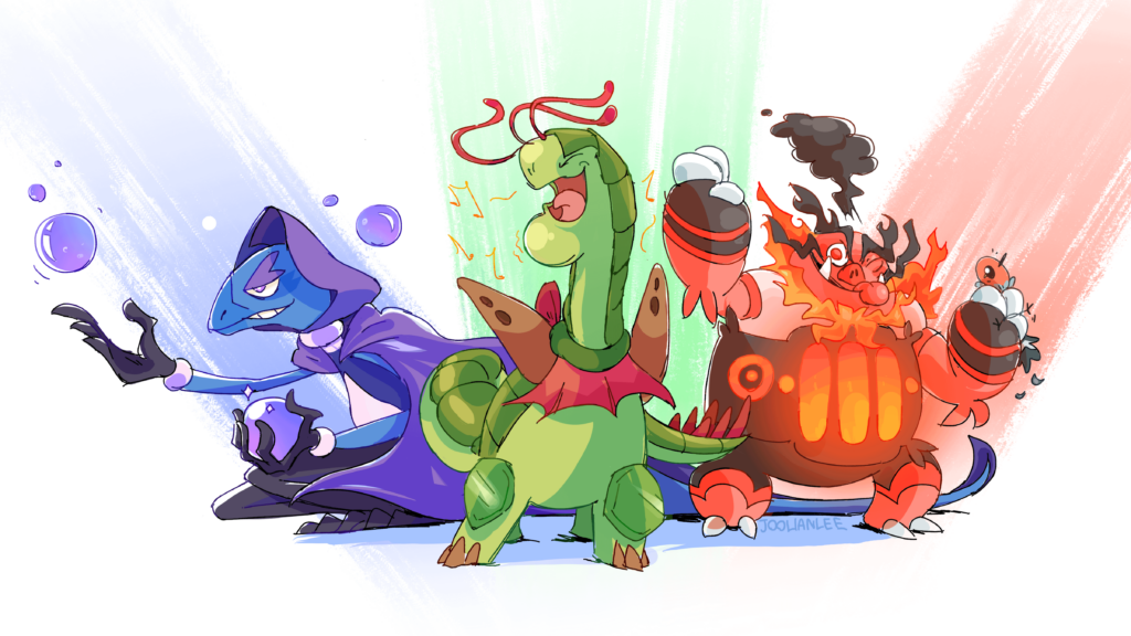 Made fanart of Lockstin's Legends ZA kalosian starters!