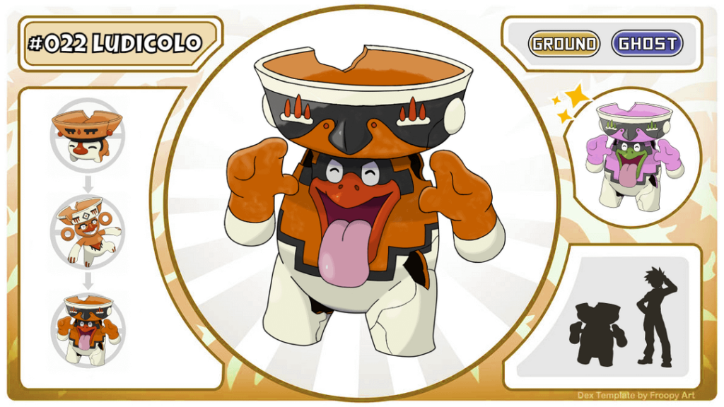 Chilean Pokedex - Here is A'huenian Ludicolo, the final form of the mons inspired in the pottery from the Diaguitas, indiginous people from the north of Chile