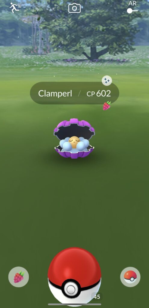 First time ever seeing a Clamperl and it happened to be shiny