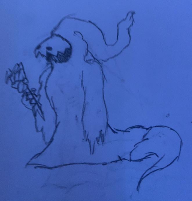Komodo dragon grave robber/grim reaper