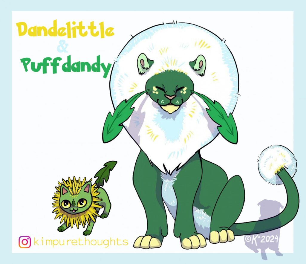 Grass types based on dandelions