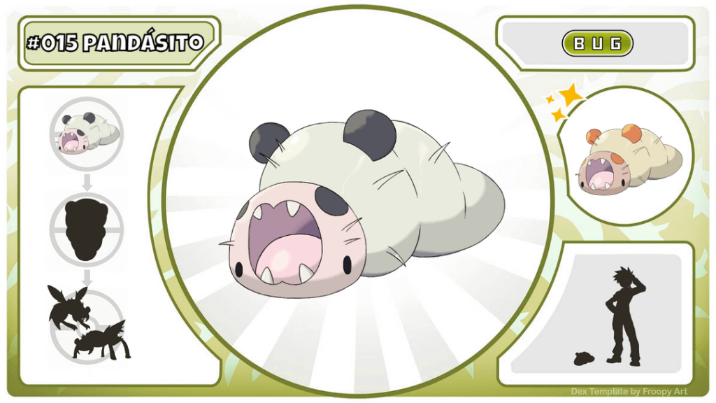 Chilean Pokedex - The regional Bug of A'hue: Pandásito, inspired by the parasitic larvae of the Panda Ant