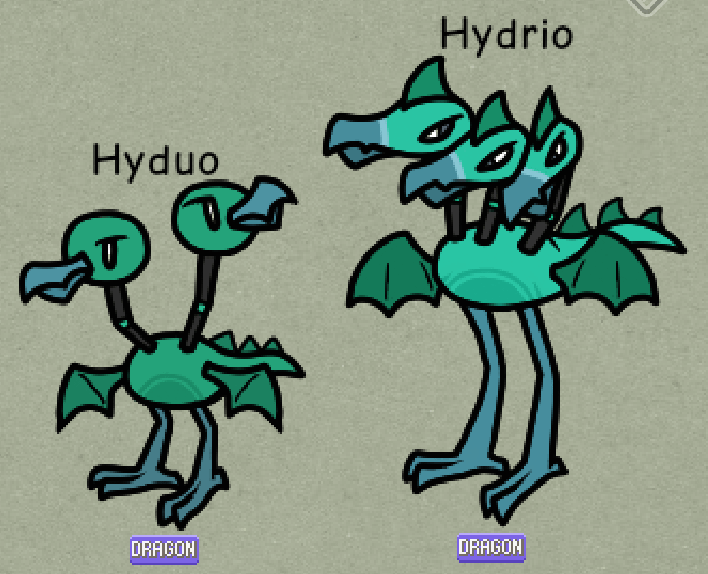 Convergent Fakemon Concept: Hyduo & Hydrio