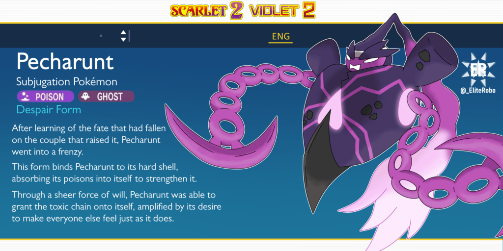 [OC] What if Pecharunt had another form like Hoopa-Unbound? Here's Pecharunt-Despair!