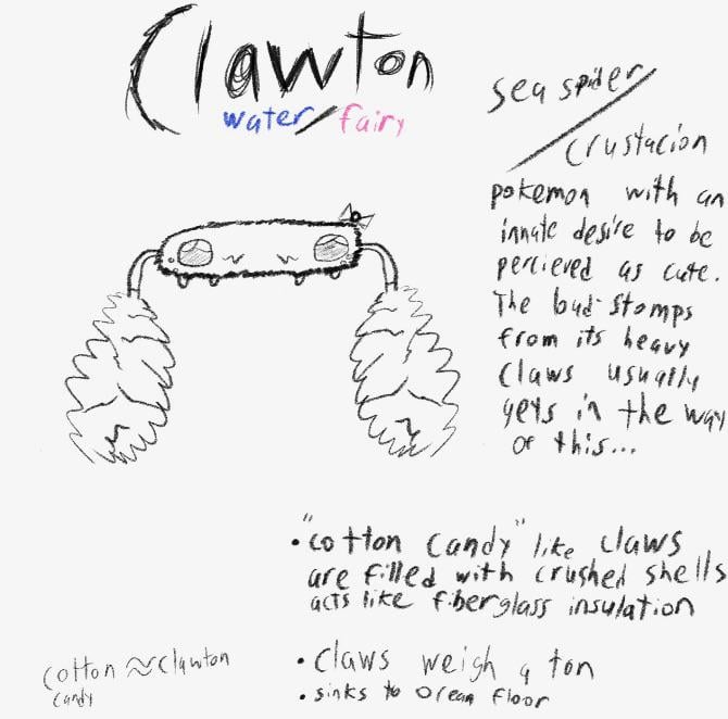 Clawton! The cotton candy claws pokemon