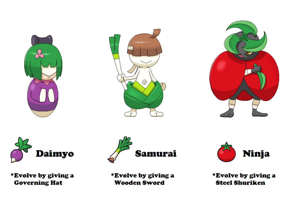Vegetable Japanese Trio Fakemon
