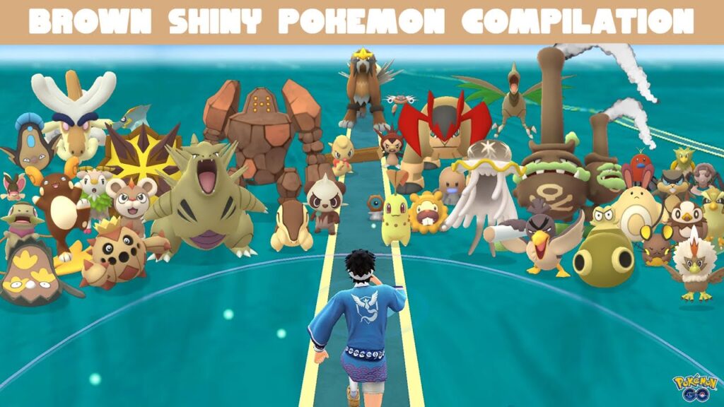 Compilation of Trainer Catching Brown Shiny Pokemon in Pokemon GO!