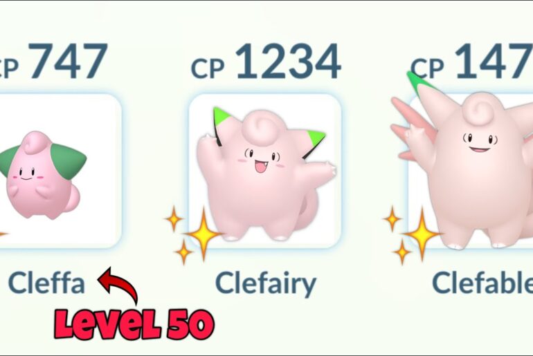 LeveL 50 SHINY CLEFFA Evolution Line Only Challenge in Pokemon GO.