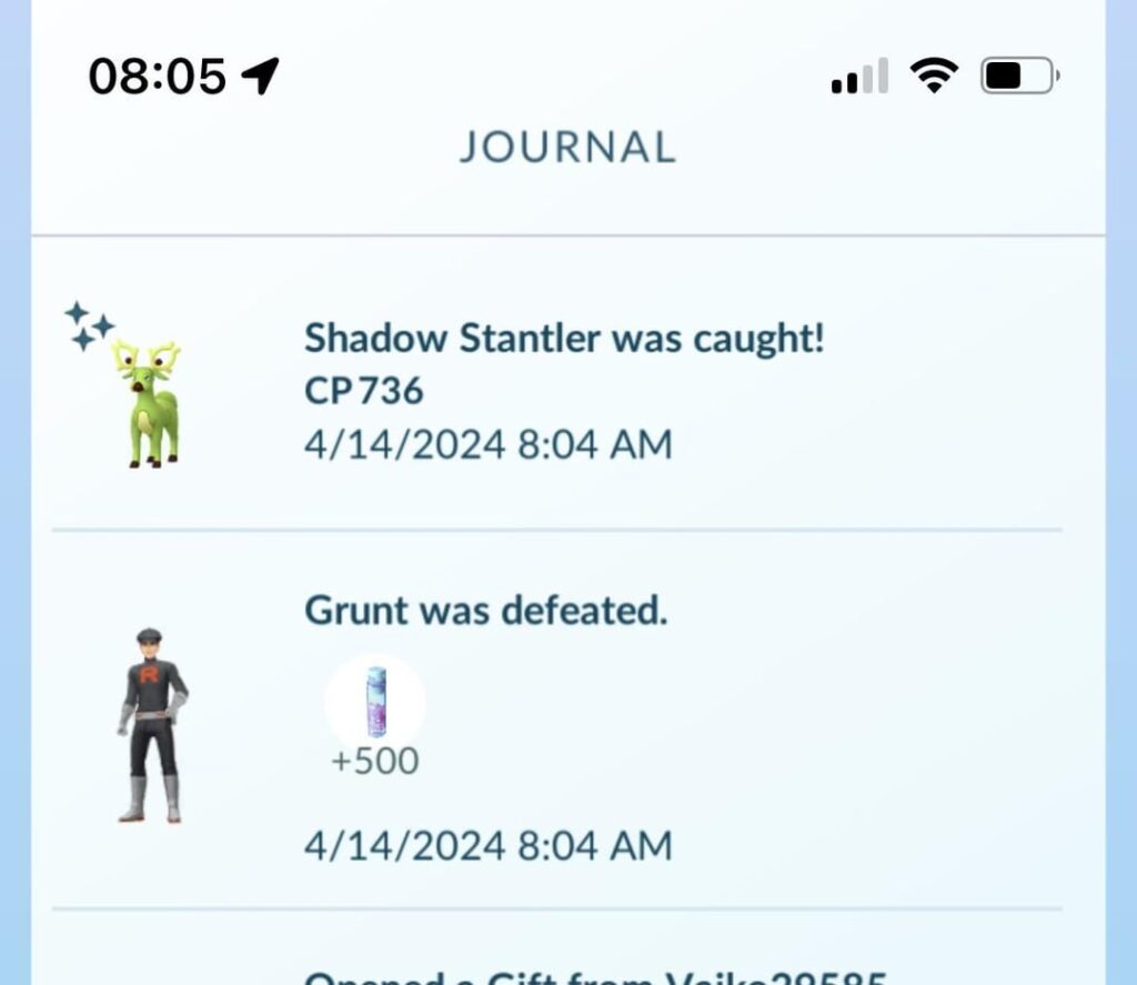 Got my first shiny from just a grunt!!