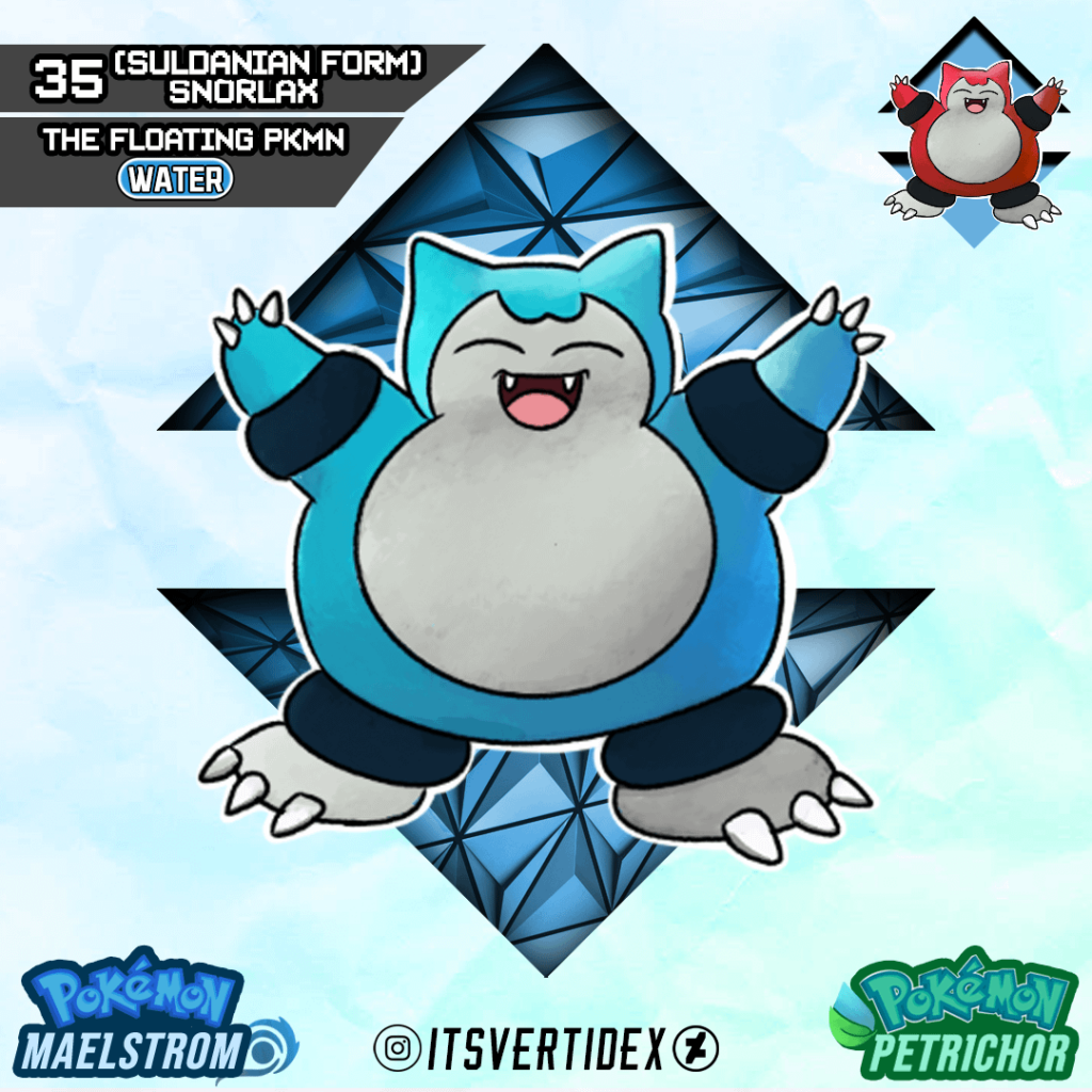 Meet Suldanian Snorlax, who likes to float on bodies of water!