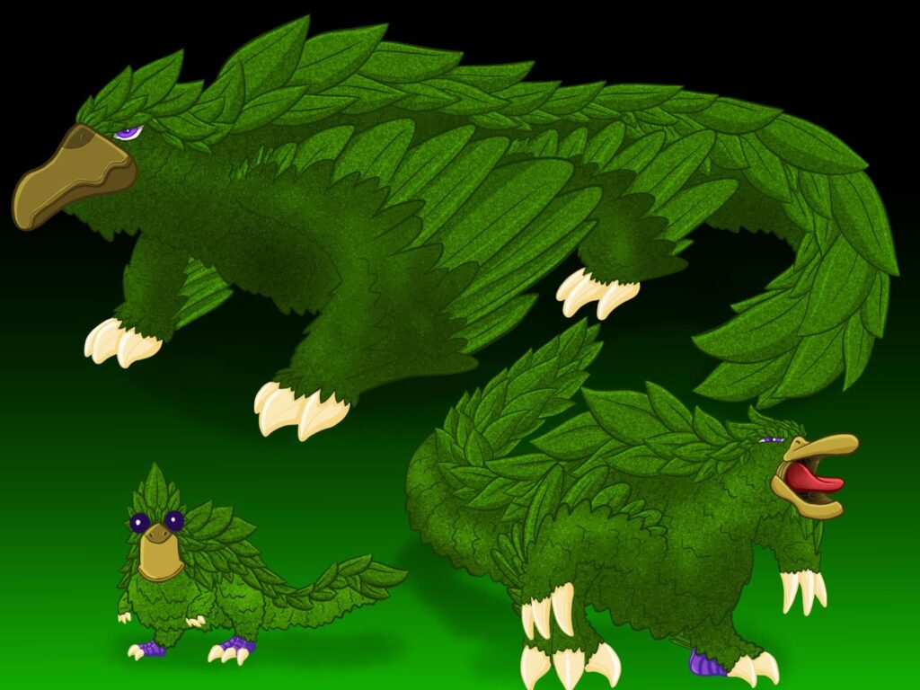 Deinocheirus Fakemon! Grass/Flying Type.