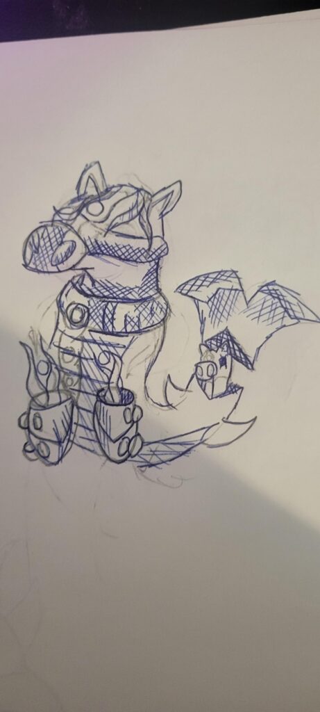 Calzonein mudbre and muddail based of of the Greek mythological creature k own as a Medieval Engraving Capricorn