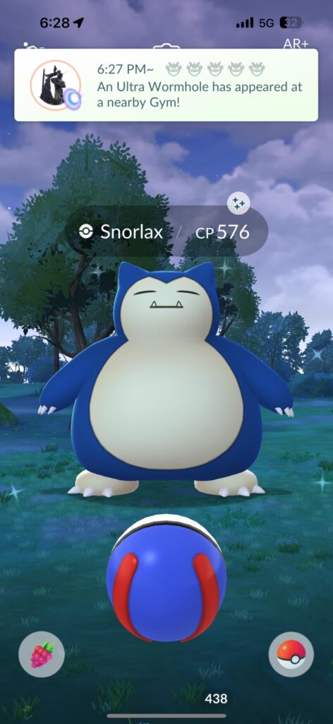 Got a shiny Snorlax!