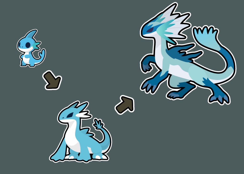 Lately, I started working on my starters. Here is the water type.