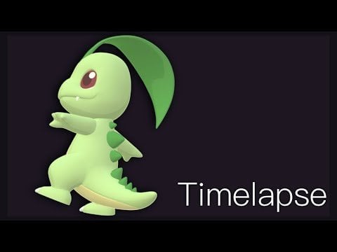 Here’s my charmander & chikorita fusion! (Zbrush)