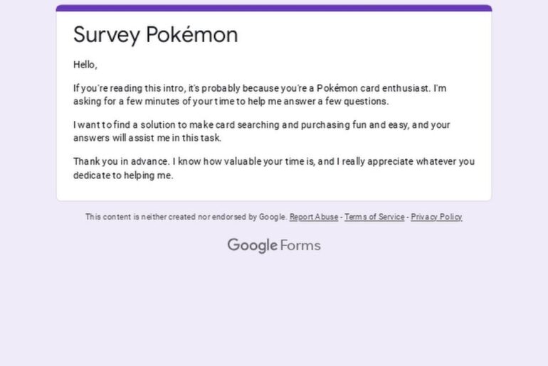 Help with Pokémon survey