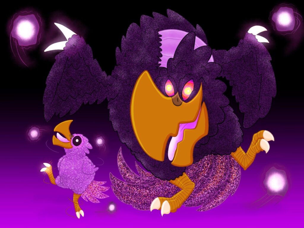 Dodo/ Terror Bird Fakemon! Dark/Psychic Type!