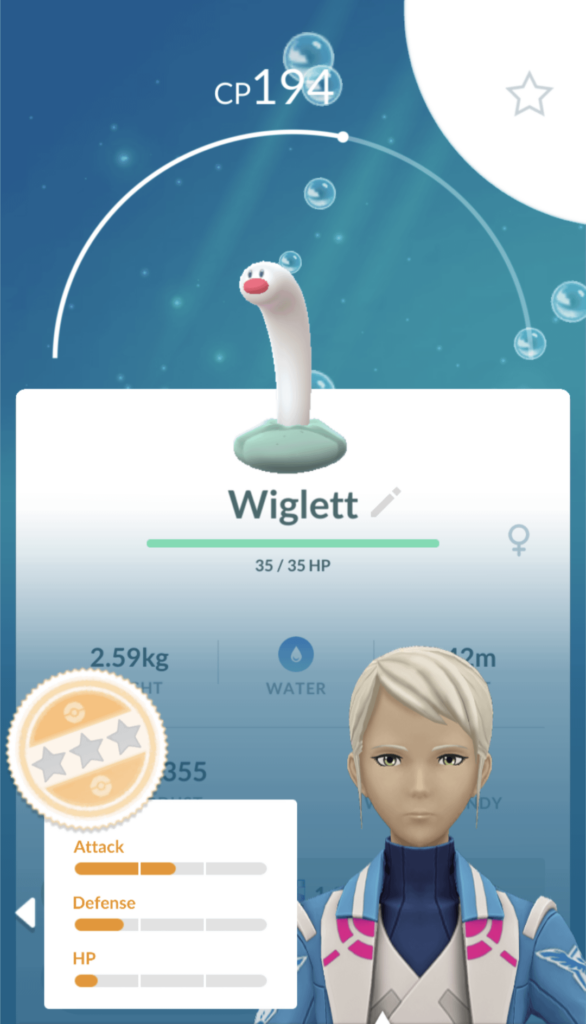 Spent an hour walking back and forth in my city's only beach biome for two underwhelming Wiglett