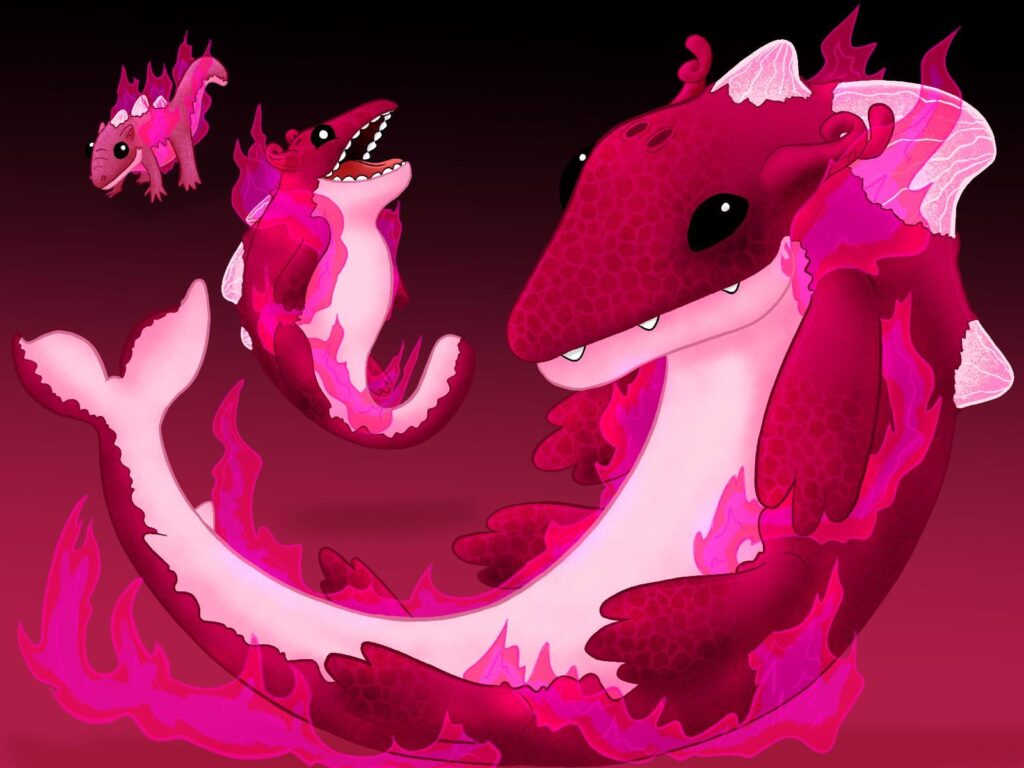 Remade version of Fire/Fairy Basilosaurur Fakemon! Hope you enjoy and thanks to all the commenters! Your critics helped open my eyes!