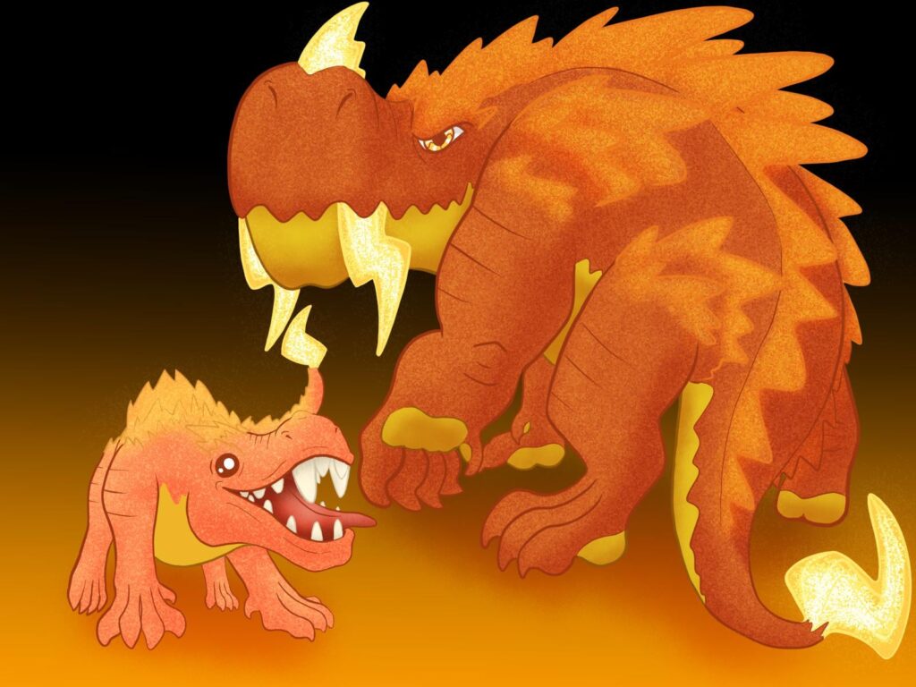 Gorgonopsid Fakemon! Electric/Fighting Type!
