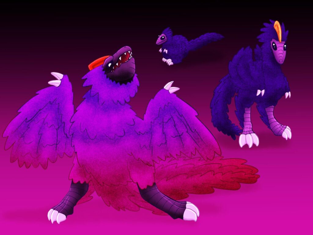 Microraptor Fakemon! Dark/Flying Type.