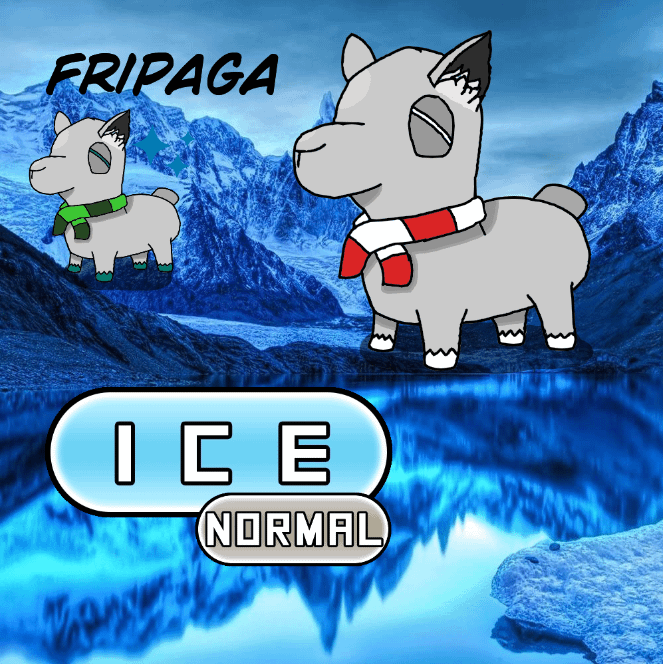 I made this Alpaca Pokemon (that will evolve eventually) called Fripaga (Frigid + Alpaga (the French word for alpaca))! Let me know your thoughts on the first Normal/Ice type!