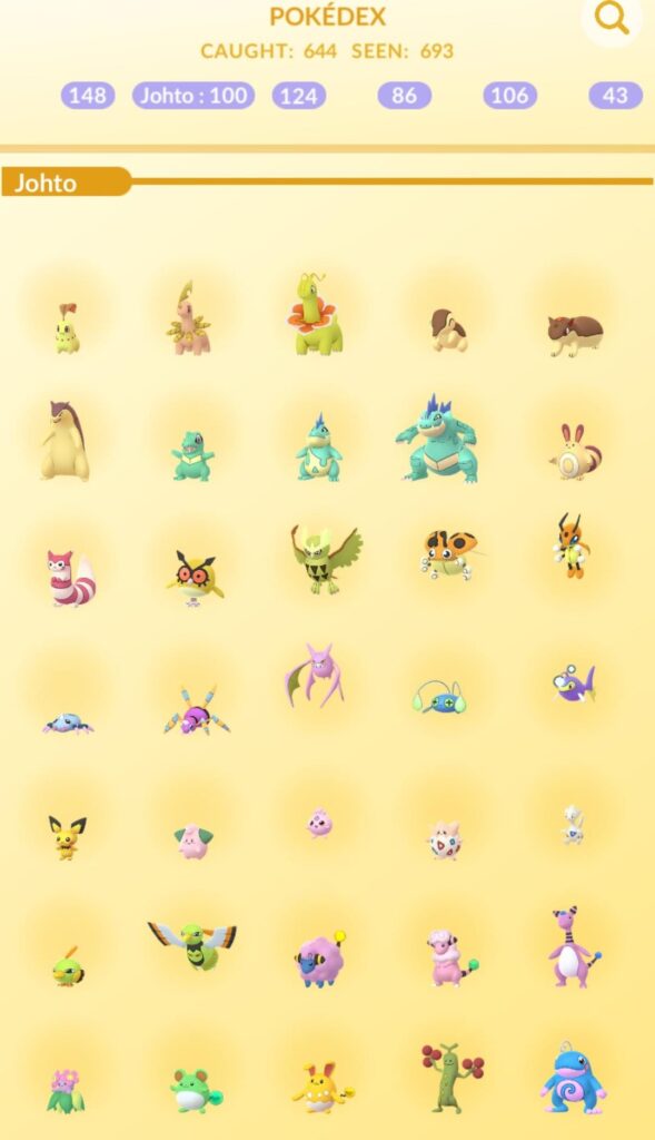 JOHTO (GEN 2) SHINY DEX COMPLETE ✨✨