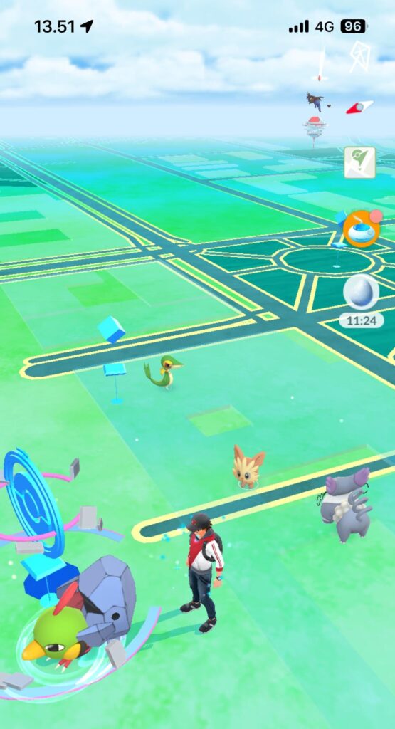 Natu is feeling something rock hard behind it