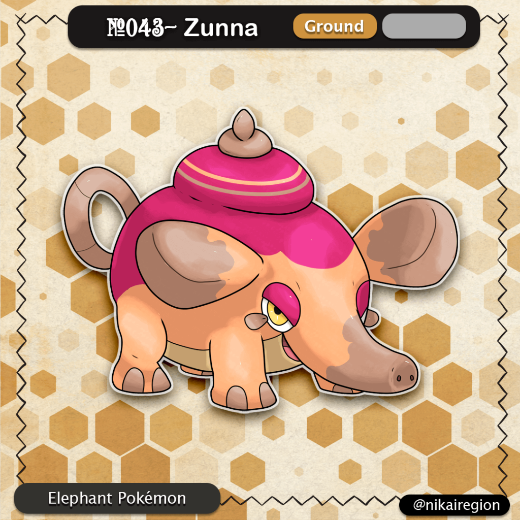 Ground Elephant + Dark Otter Fakémon - Japanese Pokémon Region @nikairegion