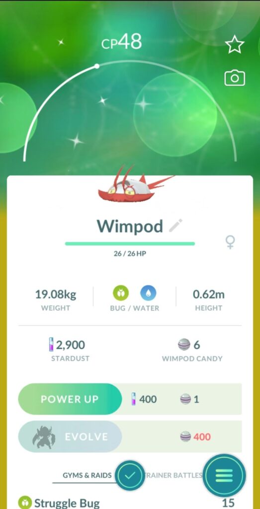 No way my 8th pokemon after first downloading the game is a shiny wimpod