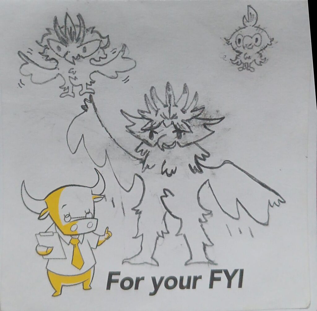 Started doodling fakemon while stuck in traffic (Part 2) Decided to draw starters this time. Feel free to comment on these