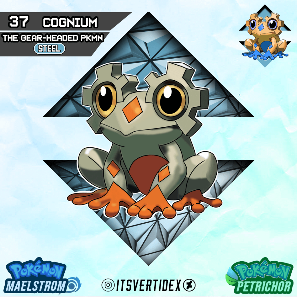 Meet Cognium, the gear- headed pokemon of the Suldana Region!