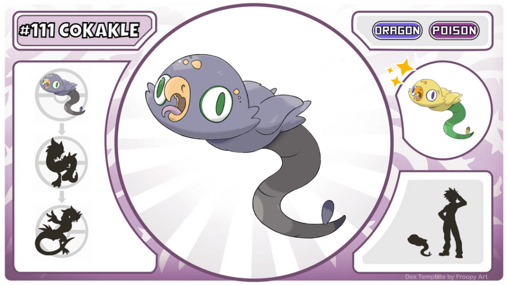Chilean Pokedex - From the South of Chile comes the inspiration for the evolutionary line of the pseudo-legendaries of the A'hue Region: Cokakle, based on the legend of the Chilote Basilisk.
