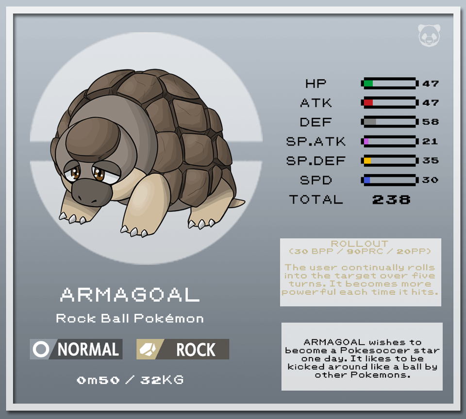 My early route Fakemon line : Armagoal