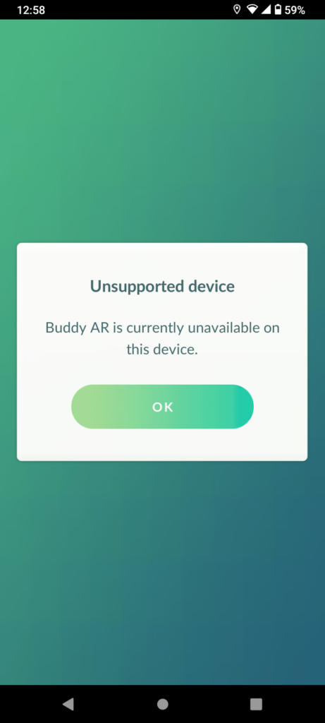 Excuse me? This phone is less than 3 years old, how the hell is it no longer supporting buddy AR?