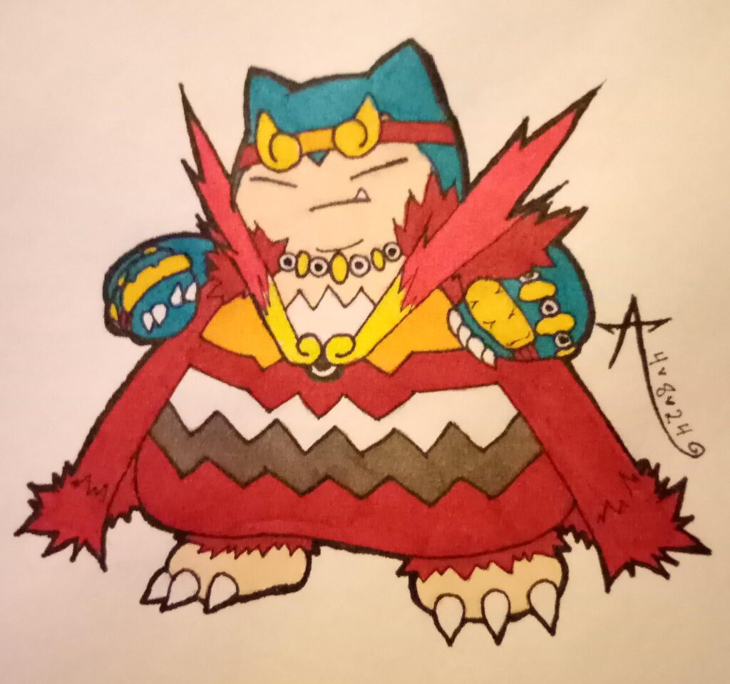Snorlax with Darmanitan/Darumaka Costume