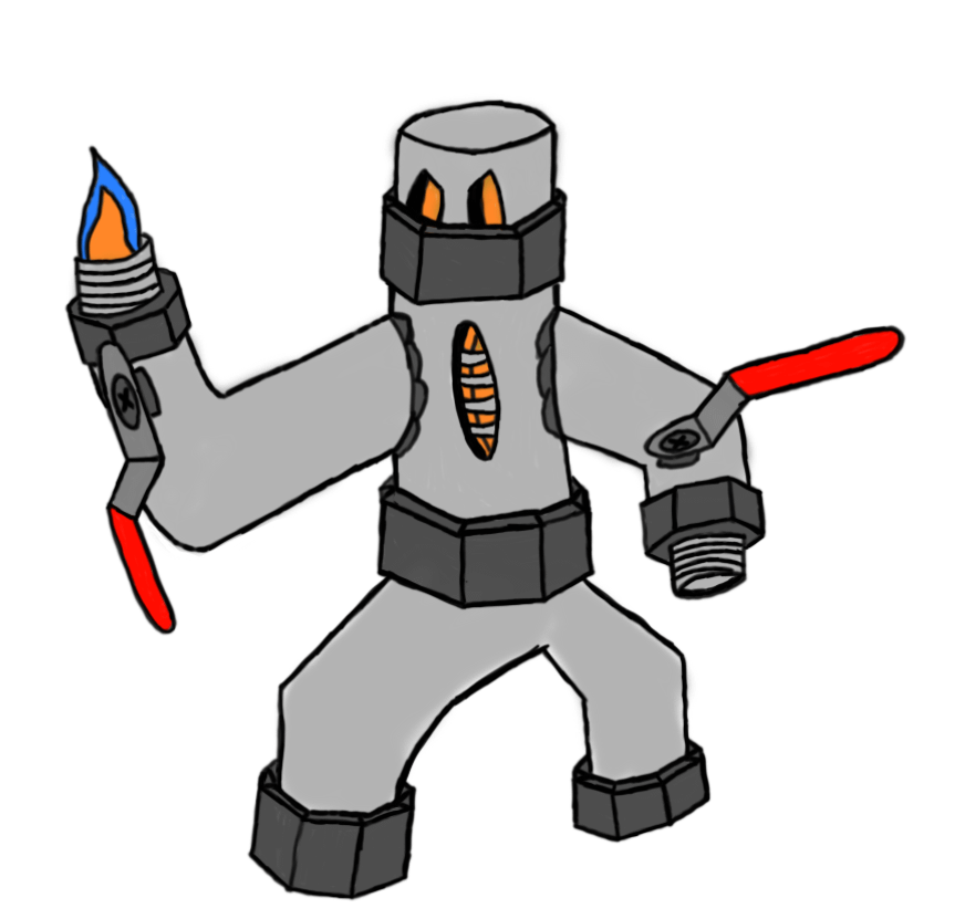 [OC] Fire/Steel Fakemon, Valvolem