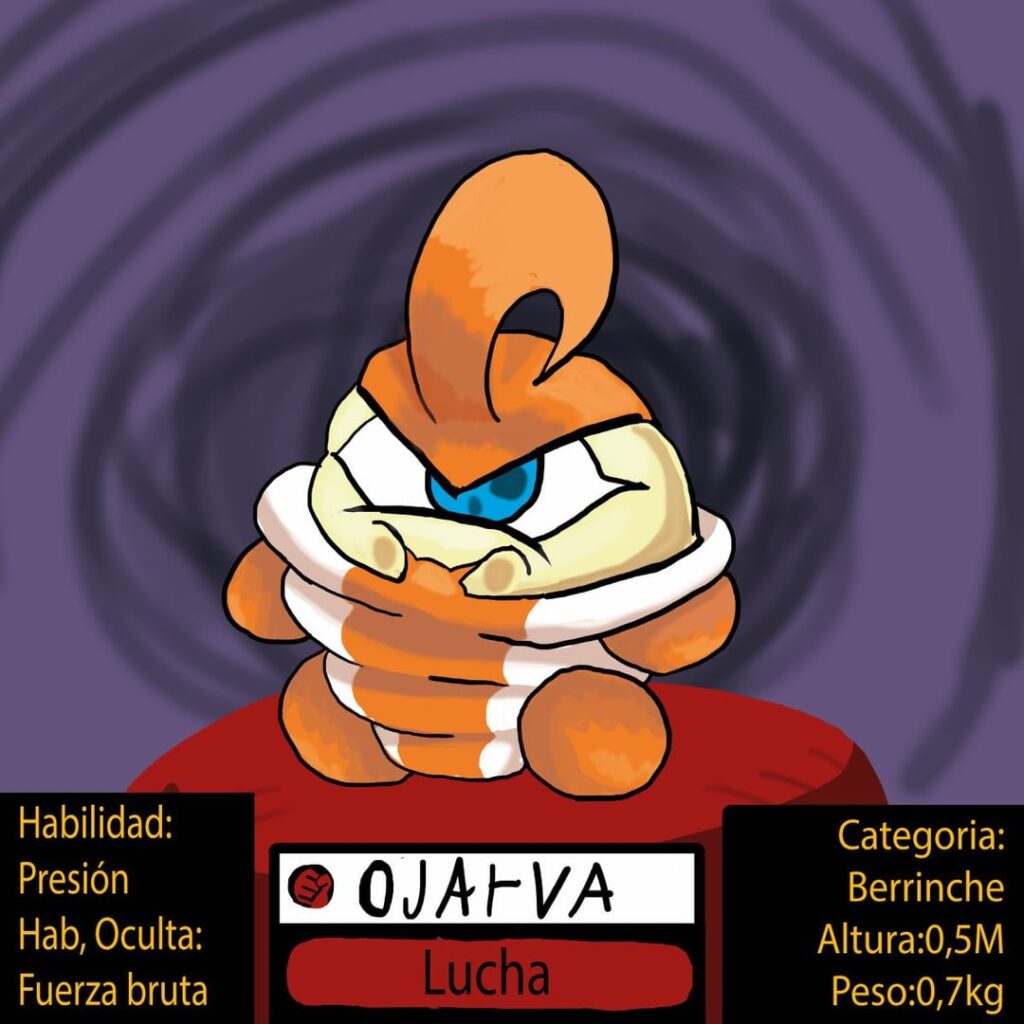 Está basado en el Ojancano, una criatura de la mitología cántabra, y su evolución incluye al Cuegle, otra criatura mitológica que se suele llevar bien con el Ojancana