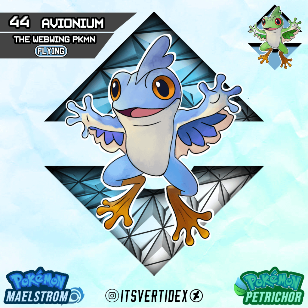 Meet Avionium, the Webwing Pokemon of the Suldana Region!
