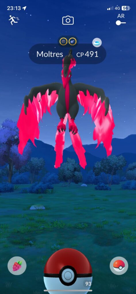 After months of waiting a bird appeared again and OF COURSE it fled away again…what a funny joke Niantic ha ha and ha