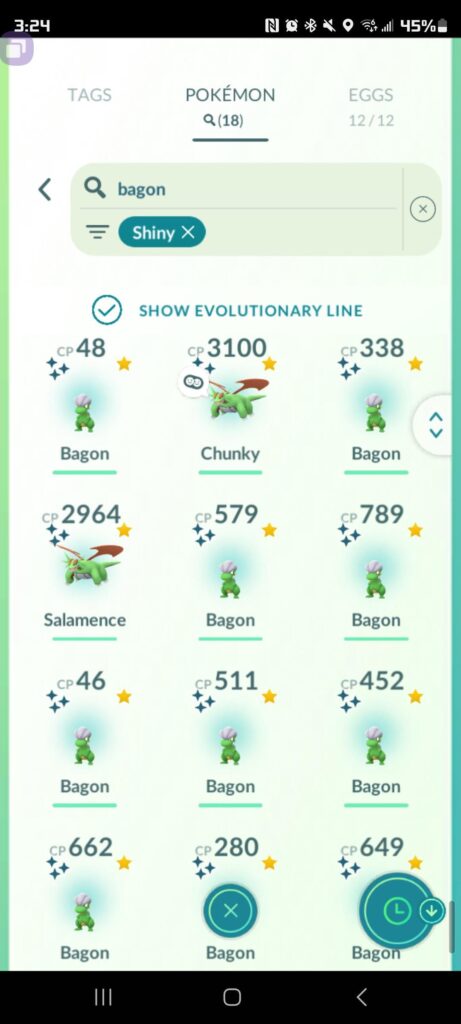 Isn't great, but good for my first shiny bagons