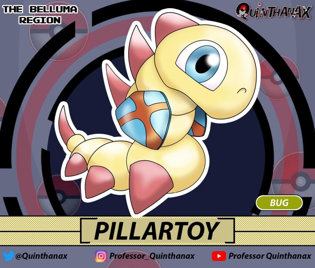 Pillartoy! A new little bug pokémon from the Belluma region!